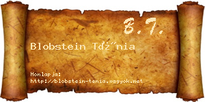 Blobstein Ténia névjegykártya